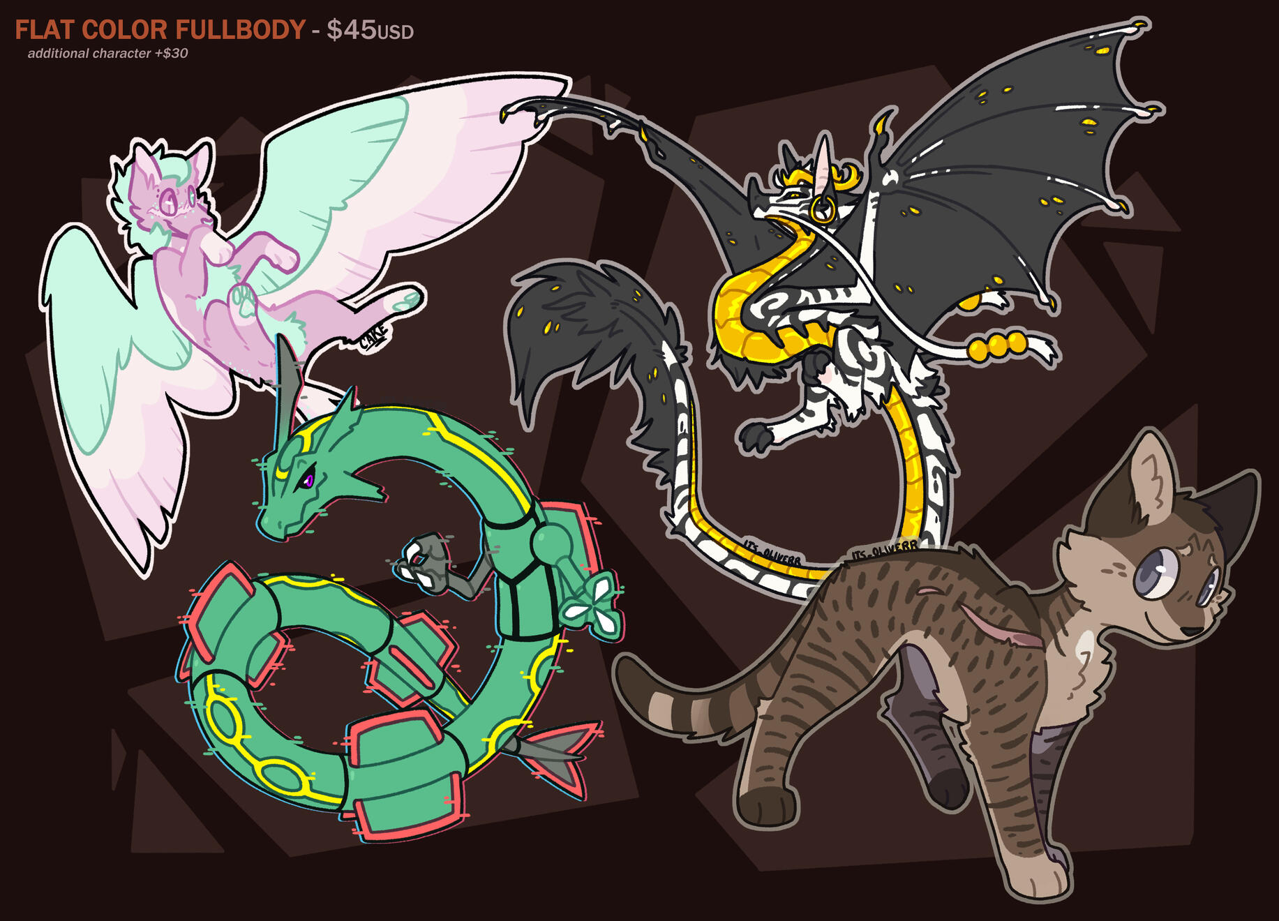 flat colored fullbodies - $45usd