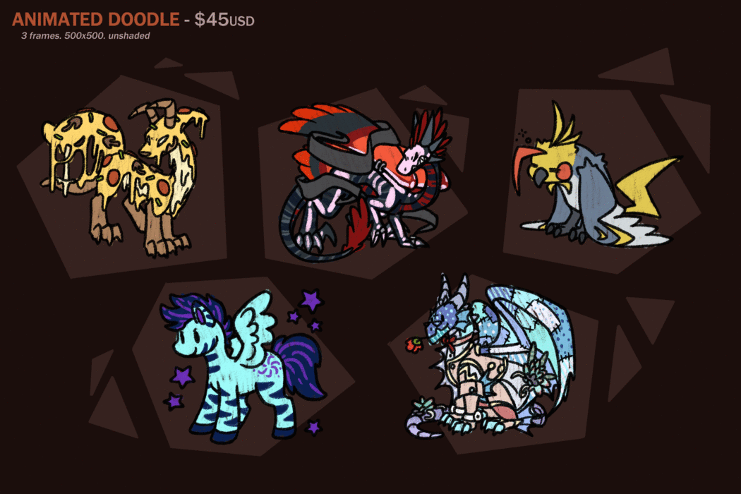 animated doodles - $45 usd